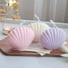 贝壳硅胶模具套装，DIY 贝壳海螺香薰石蜡烛香皂工艺品装饰品 - 白色 - 查看 5