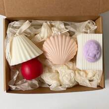 贝壳硅胶模具套装，DIY 贝壳海螺香薰石蜡烛香皂工艺品装饰品 - 白色 - 查看 9