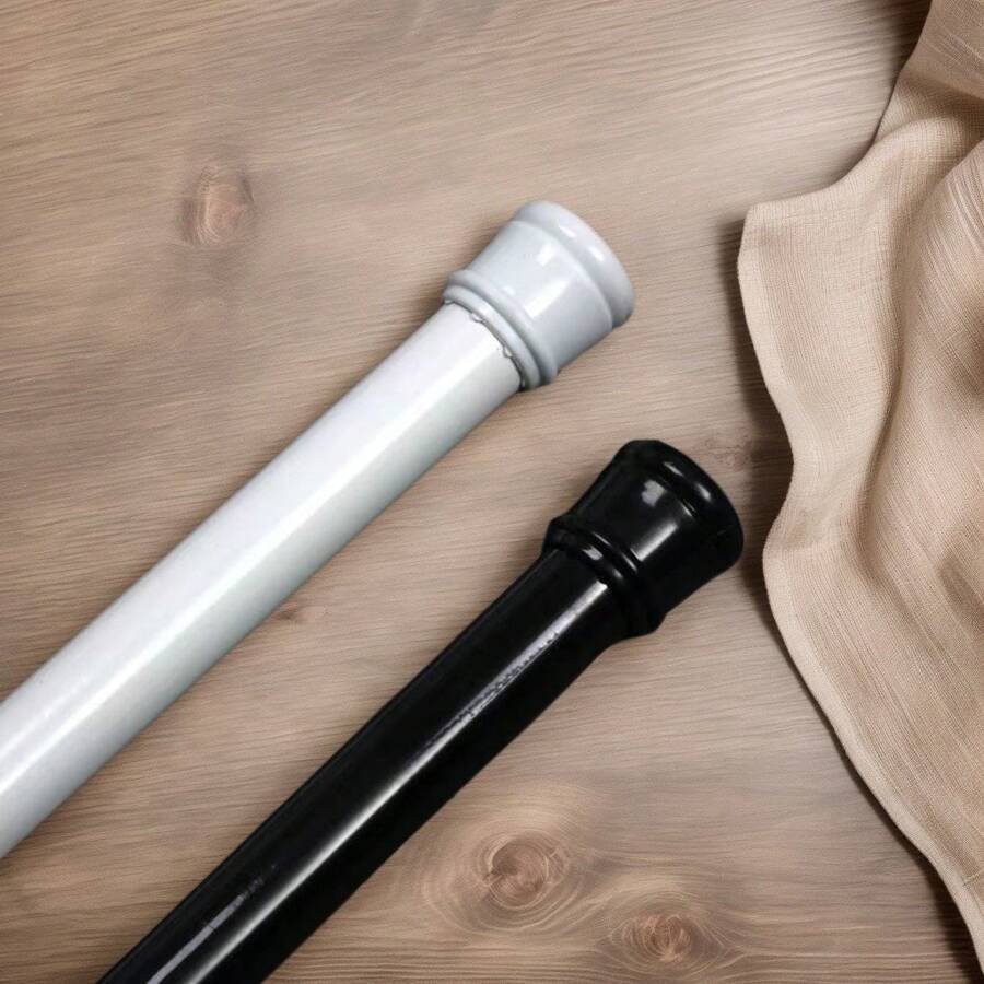 1pc No Drill Multifunctional Spring Extendable Curtain Rod, Detachable Adjustable Clothes Drying Rack, Wardrobe Support Rod, Cabinet Support Rod, Shoe Cabinet, Storage Rack, Home, Bathroom Accessories Bathroom Accessories Bathroom Tools