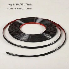 10 متر/لفة شريط PVC لاصق ذاتي للحواف الضيقة للجدران والأبواب والنوافذ والأثاث، حافة ورق الحائط الزخرفية، تشطيب داخلي للسيارة ذات نهاية كروم - متعدد الألوان - مشاهدة 16