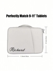 1pc Customized Name Compatible With Ipad Storage Bag Protective Sleeve Tablet Bag Laptop Liner Bag Case With Pocket 10.8-11 Inch Tablet Sleeve Bag