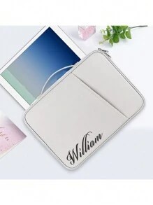 1pc Customized Name Compatible With Ipad Storage Bag Protective Sleeve Tablet Bag Laptop Liner Bag Case With Pocket 10.8-11 Inch Tablet Sleeve Bag