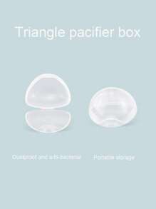 Hộp đựng núm vú giả trong suốt, Hộp đựng núm vú giả, Hộp đựng núm vú giả khi đi du lịch, (Gói 1) - Trong sáng - Xem 3