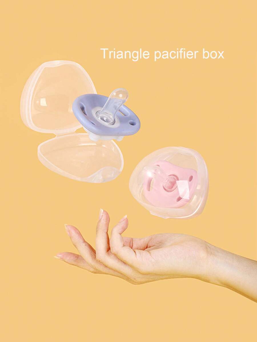 Hộp đựng núm vú giả trong suốt, Hộp đựng núm vú giả, Hộp đựng núm vú giả khi đi du lịch, (Gói 1) - Trong sáng - Xem 1