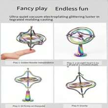 Metal Gyroscope Anti-Gravity Decompression Toy, Rotational Blackmagic Technology Balance Mechanism - Multicolor - View 6