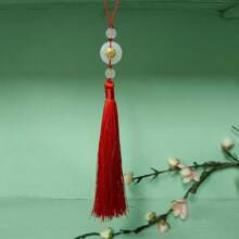 Mặt dây chuyền tua rua ngọc bích trắng mới cổ xưa trang sức phong cách quốc gia tua rua tơ tằm quà tặng tốt nhất - Nhiều màu - Xem 4