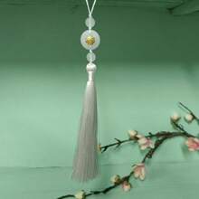 Mặt dây chuyền tua rua ngọc bích trắng mới cổ xưa trang sức phong cách quốc gia tua rua tơ tằm quà tặng tốt nhất - Nhiều màu - Xem 6