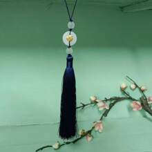 Mặt dây chuyền tua rua ngọc bích trắng mới cổ xưa trang sức phong cách quốc gia tua rua tơ tằm quà tặng tốt nhất - Nhiều màu - Xem 7