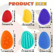 6 块硅胶感官石，纹理减压玩具，缓解焦虑，成人便携式触觉石，手指小玩意，让双手保持忙碌，无羽毛，无需电力，减压球 - 适合 14 岁及以上 - 彩色 - 查看 3