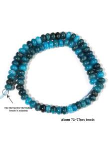 1pc Natural Blue Apatite Stone Beads Round Gemstone Loose Spacer Beads For Jewelry Making DIY Bracelet Necklace Accessories 6/8/10mm - Blue - View 13