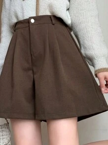 Versatile Shorts, Elastic At The Back - 紫紅色 - 查看 2