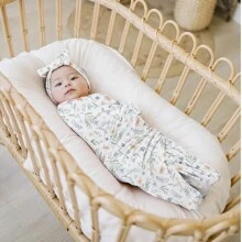 Set de 4 pièces de foulards imprimés pour bébé, foulards d'emmaillotage pour nouveau-nés, ensemble d'emballage, couvertures souples et extensibles pour bébé, couverture de réception pour nouveau-né, unisexe amour Saint-Valentin