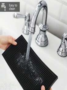 1 pieza 30 x 15 cm Alfombrilla rectangular de PVC suave y de goma, Almohadilla de goma gruesa, Alfombrilla antideslizante y resistente al agua para cocina, bar, KTV, cafetería, disponible en múltiples colores - Multicolor - Ver 7