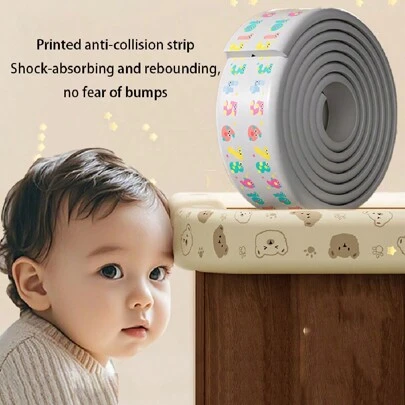 2m Long Child Safety Bumper Guard, Baby Collision Protection Strip, Educational Math Model, Cultivate Baby's Learning Habits, Painless Protection Strip, Baby Home Corner Guard, Suitable For Furniture Corners, Glass Coffee Tables, Round And Rectangular Surfaces, Stairs, Baby Windows, Window Edges, Sliding Doors, Etc. Self-Adhesive Backing, Peel And Use.