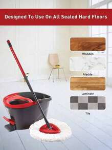 1/2pcs Replacement Mop Heads, Compatible With O-Cedar/ Easywring Spin Mops, 2pcs Super Microfiber Mop Refill