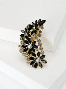 大码女士水晶花朵胸针，适合搭配派对礼服，情人节礼物 - 大水晶胸針 - 查看 6