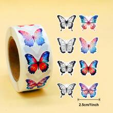 1500pcs Butterfly Flower Handbag Stickers DIY Luggage Notebook Flower Stickers Envelope Sealing Stickers Back To School - Multicolor - View 9