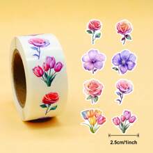 1500pcs Butterfly Flower Handbag Stickers DIY Luggage Notebook Flower Stickers Envelope Sealing Stickers Back To School - Multicolor - View 8