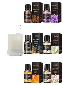 New 10ml Water-Soluble Aromatherapy Essential Oil For Home, Bedroom, Car, Air Freshener, Humidifier. Includes Over 10 Scents Such As Jasmine, Rose, Sandalwood, Lavender, Lemon And More.