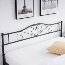 VECELO Single/Double Size Metal Bed Frame With Headboard And Footboard, Metal Platform Bed Frame, Metal Slats Support, No Box Spring Needed - Black - View 8