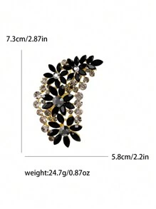 大码女士水晶花朵胸针，适合搭配派对礼服，情人节礼物 - 大水晶胸針 - 查看 16