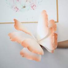 1 pieza Mariposas de seda 3D iridiscentes, acentos decorativos vibrantes: Adornos de boda de malla gigante para sesiones de fotos y celebraciones - Diseños elegantes y realistas para el hogar, fiestas, el Día de San Valentín, regalo