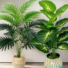 人造植物套装，适用于室内/室外、办公室、家居、花园、婚礼装饰、万圣节、感恩节绿色植物装饰、春夏秋冬装饰、不含容器、情人节、礼物 - 綠色 - 查看 5