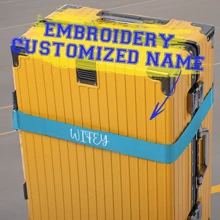 Personalised Luggage Strap 180cm X 5cm Suitcase Safe Luggage Belt With Your Name / Text