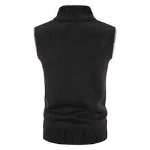Chaleco Saco Sueter Chamarras Caballero Abrigos Para Hombre - Negro - Ver 2