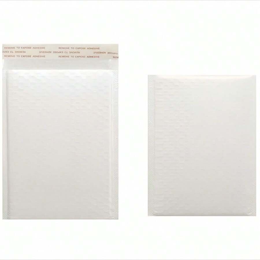 5 Pcs White Bubble Mailers Polyester Padded Envelopes, For Shipping/Packaging/Mailing - Multicolor - View 1
