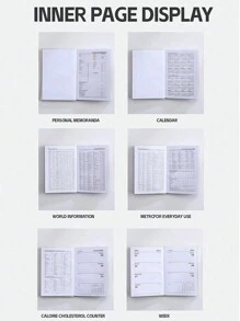 2025 A7 Planner Notebook, Weekly Planner With Daily Schedule, Mini Portable Diary Notebook, PU Leather Cover, English Planner With To-Do List, Tasks, Expense Tracker, And Meal/School Supplies Organizer - Multicolor - View 8