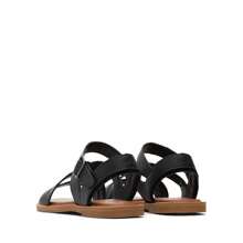 Toms Women's Sloane Leather Flat Sandals - Black - View 6