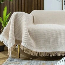 1-Pack Sofa Cover/Wrapper, Solid Color Non-Slip Sofa Cover, Living Room Furniture Decorative Tapestry, Knitted Universal Home Furnishings, Sofa Cover, Full Coverage Fabric, Yarn, Camping Blanket, Sofa Cushion Cover, All-Season Sofa Cover, Nordic Style Sofa Cover, Full Coverage Sofa Cushion Cover, - Multicolor - View 4