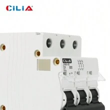 CILIA Interruttore automatico CILIA 1pz, 3 moduli, connessione DIN (universale per qualsiasi centralino sul mercato), poli 3P, 16 A, potere di interruzione 6KA, tensione 400 Vac, curva C.