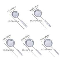 Useful Stainless Steel Hot Pot Filter Mesh Percolator Spoon Frying Scoop Long Handle Colander - Silver - View 5