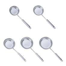 Useful Stainless Steel Hot Pot Filter Mesh Percolator Spoon Frying Scoop Long Handle Colander - Silver - View 4