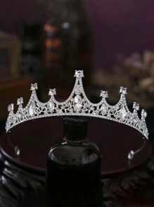 1 件女孩水晶手工公主头饰皇冠头饰，花童生日发饰 - 彩色 - 查看 6