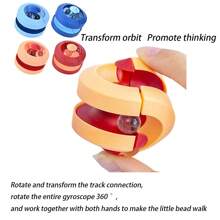 1-4pcs Adult Stress Relief Gyro/Stress Relief Toy/Finger Spinner - Marbles - Adult Stress Relief/Unique Finger Spinning Gyro, Selected Natural ABS Beads, Suitable For: Stress Relief, Emotion Release, Hand Flexibility Exercise, Finger Flexibility Exercise, Unisex Stress Relief Toy (4 Colors, Random Delivery) - Multicolor - View 3