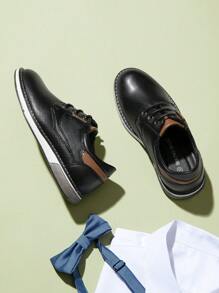 Boy's Casual Oxford Dress Shoes  Comfortable Formal Sneakers For Stylish Uniform Wear