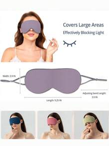 1 pieza Antifaz para dormir para personas que duermen de lado, hombres y mujeres, máscara para dormir que bloquea la luz, máscara de dormir 3D con forma contorneada, máscara de sueño suave y transpirable con correa elástica ajustable para vuelos, siesta, escuela, viajes, artículos esenciales para el hogar, antifaz, máscara para dormir - Multicolor - Ver 3