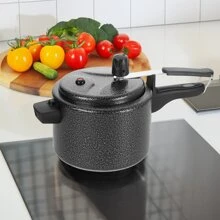 Red Aluminum Pressure Cooker 4.50 Liters National With Inmetro Seal - Black - View 1