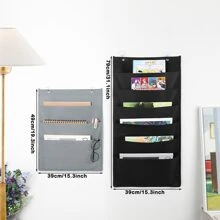 Wall Mount File Organizer, Magazine Storage Bag, File Folder And Paper Holder, Small Item Pouch, Accessory Storage Box, Multi-Purpose Storage Bag - Multicolor - View 4