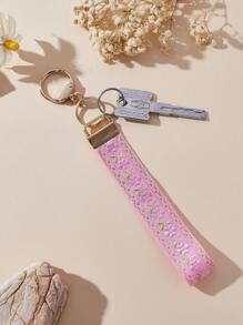 1pc Zinc Alloy Strap Keychain&Keyring, Women's Car Key Chain, Women's Beautiful Bag Pendant Keychain, Women's Fashion Strap Keychain&Keyring, Universal Keychain&Keyring, Women's Fashion Keychain (Slight Color Difference May Exist Due To Photography Lighting, Actual Item Prevails) - Pink - View 6