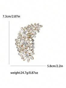 大码女士水晶花朵胸针，适合搭配派对礼服，情人节礼物 - 大水晶胸針 - 查看 9