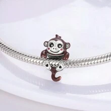 1Pc Animal Family Collection Elephant Penguin Polar Bear Whale Rabbits Duck Hedgehog Lovely Bead Charm Suitable For Bracelet Necklace Silver Color Beads For Diy Jewelry Making Gift For Girl