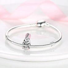 1Pc Animal Family Collection Elephant Penguin Polar Bear Whale Rabbits Duck Hedgehog Lovely Bead Charm Suitable For Bracelet Necklace Silver Color Beads For Diy Jewelry Making Gift For Girl