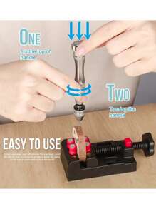 1pc Mini Fast Return Eight-Hole Table Clamp Walnut Clip Small Table Tiger Pliers Flat Pinch Bed Pliers Olive Bodhi Buddha Bead Clamp Cliper Useful Carving Jewelry Making Accessories