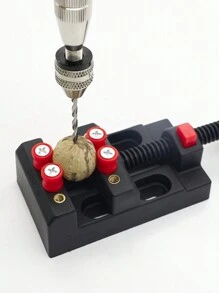 1pc Mini Fast Return Eight-Hole Table Clamp Walnut Clip Small Table Tiger Pliers Flat Pinch Bed Pliers Olive Bodhi Buddha Bead Clamp Cliper Useful Carving Jewelry Making Accessories