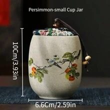 复古密封零食储物罐，适合居家使用，中国复古茶壶造型，陶瓷材质，开学季必备 - 彩色 - 查看 18