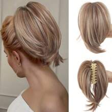 Synthetic Heat-Resistant Wig Hair Bun Messy Elastic Band Hair Bundle Coiffure Hairpiece Ladies Ponytail Scrunchy Clip Wig Christmas Holiday Wig